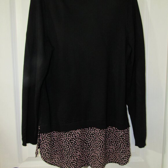 Layered Look Black Top - Size L - Picture 6 of 7